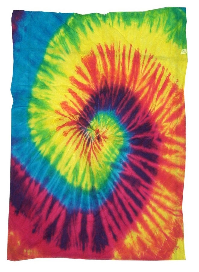 Tie Dye Bandannas, bandanas 22" x 22" 100% Cotton, Hemmed, Stitched Edge Finish (Reactive Multicolor)
